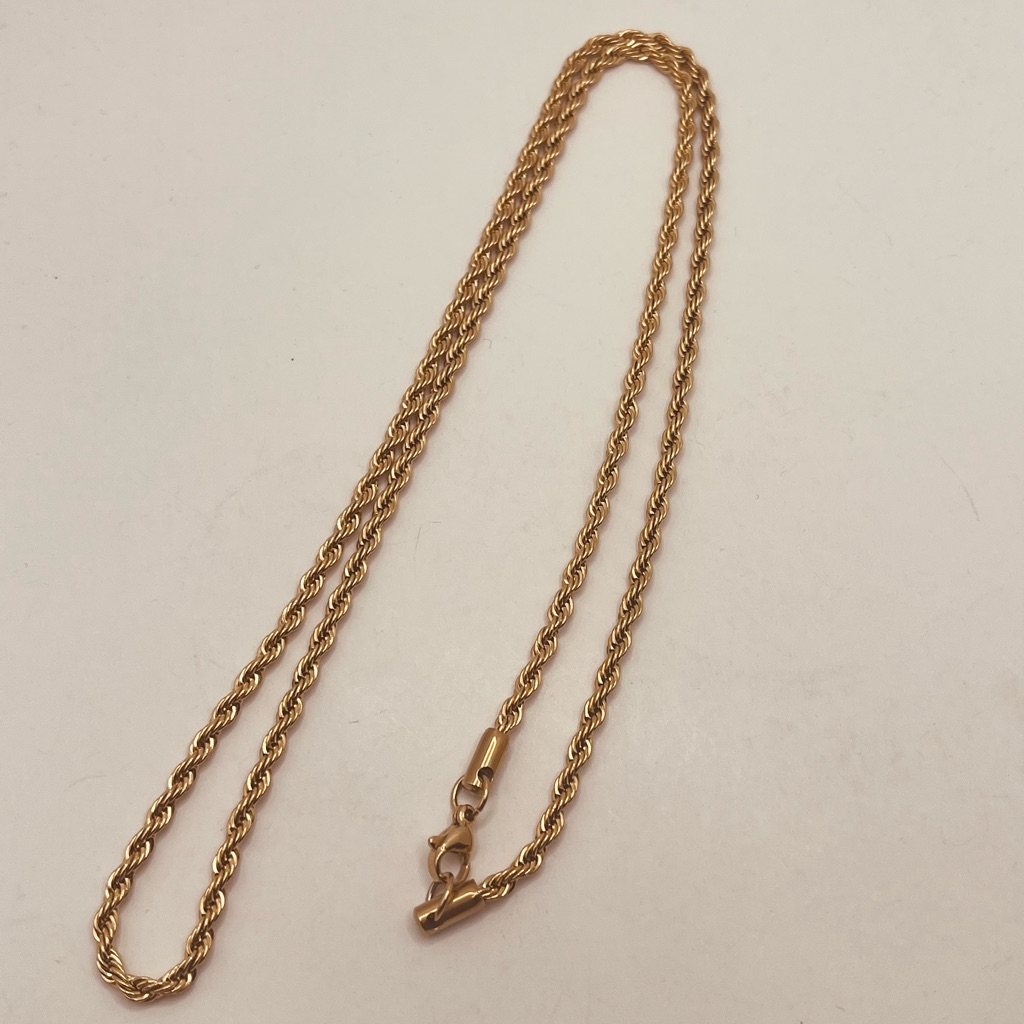 Gold Plated Necklace Unisex Chain Design 15$